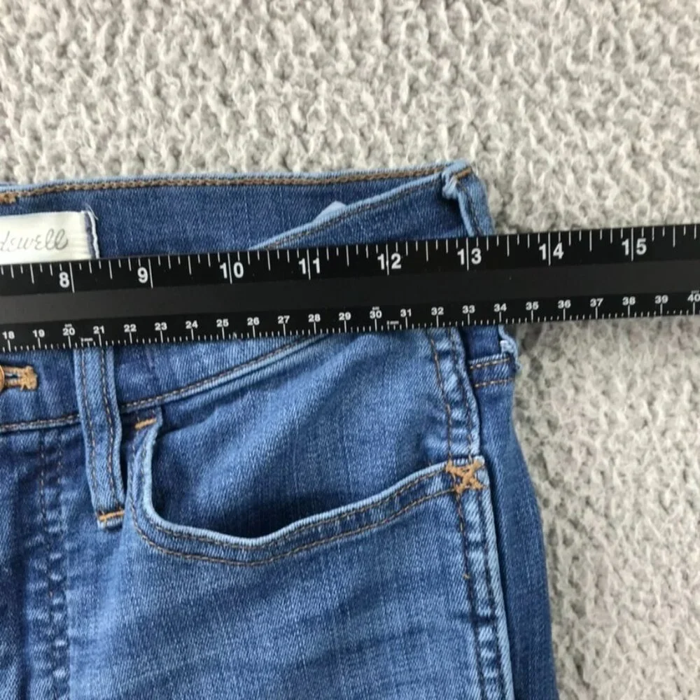 MADEWELL Womens Size 25 Roadtripper Raw Hem High Rise Stretch Skinny Ankle Jeans